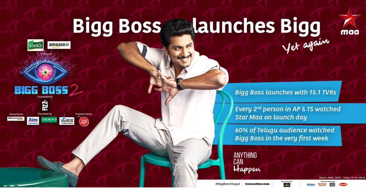Decent TRP for Nani’s Bigg Boss 2