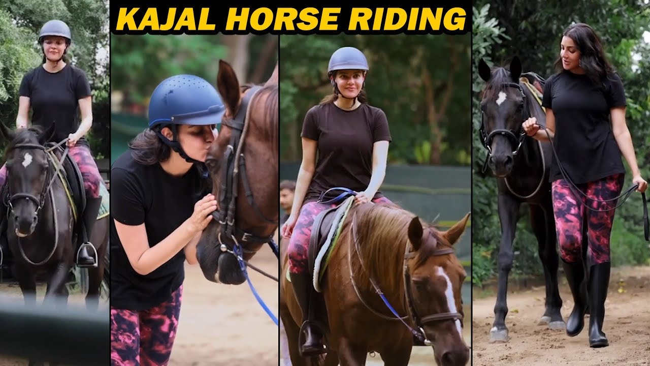 Kajal Agarwal Horse Riding Video